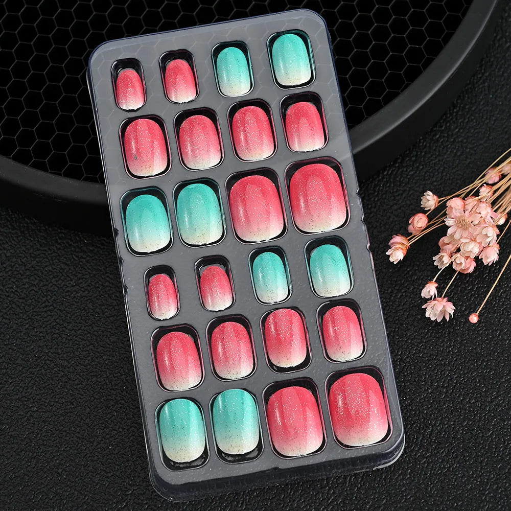 24Pcs Cute Bow Press-On Nails