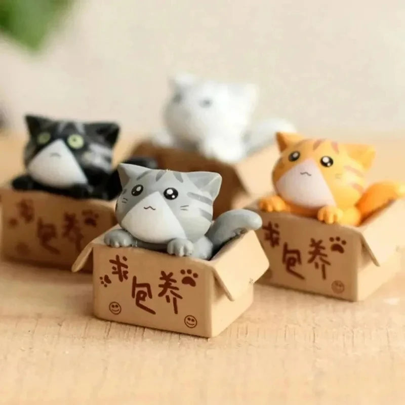 Mini Cat Figurines Home Decor