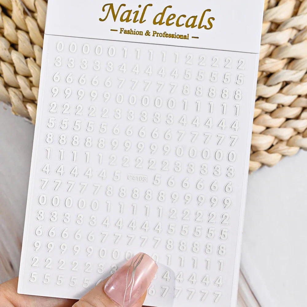 3D Metal Flame Nail Stickers