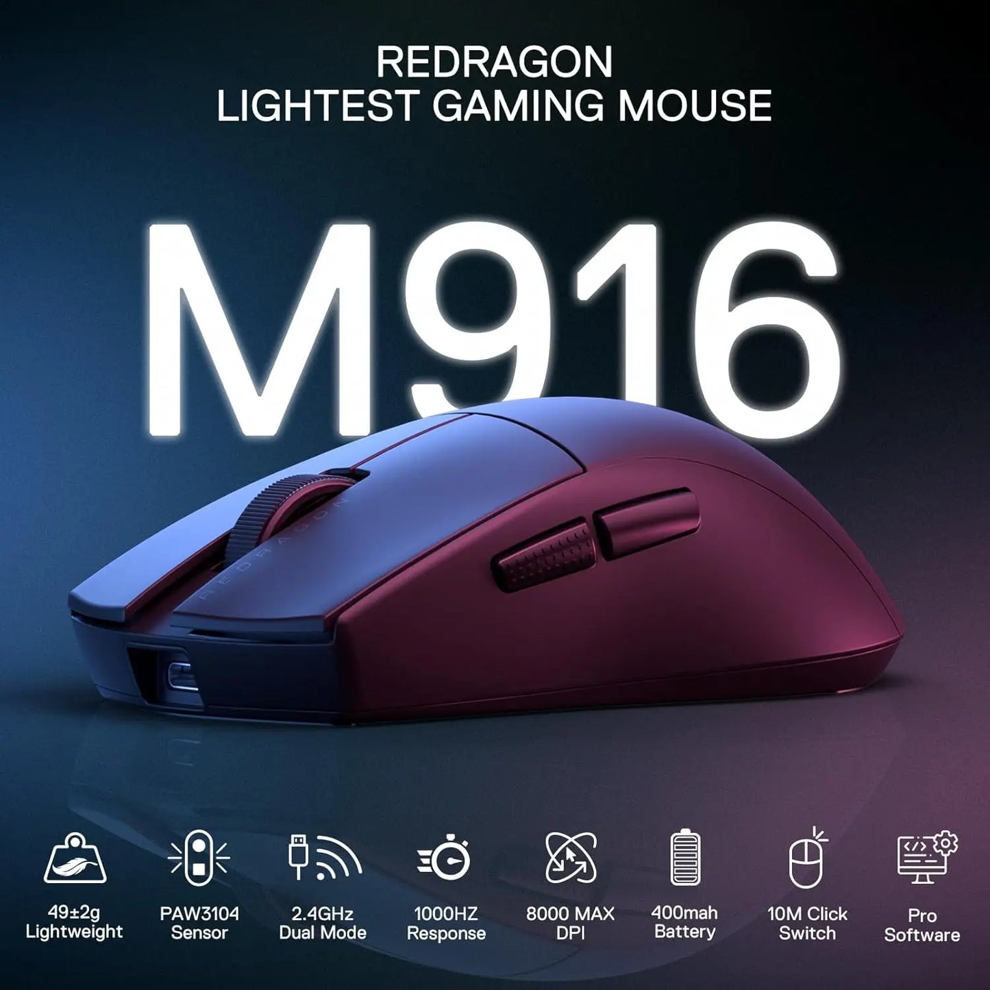REDRAGON Redragon M916 Wireless Gaming Mouse