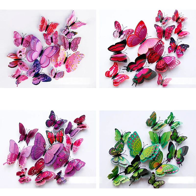 3D Butterfly Wall Stickers Set