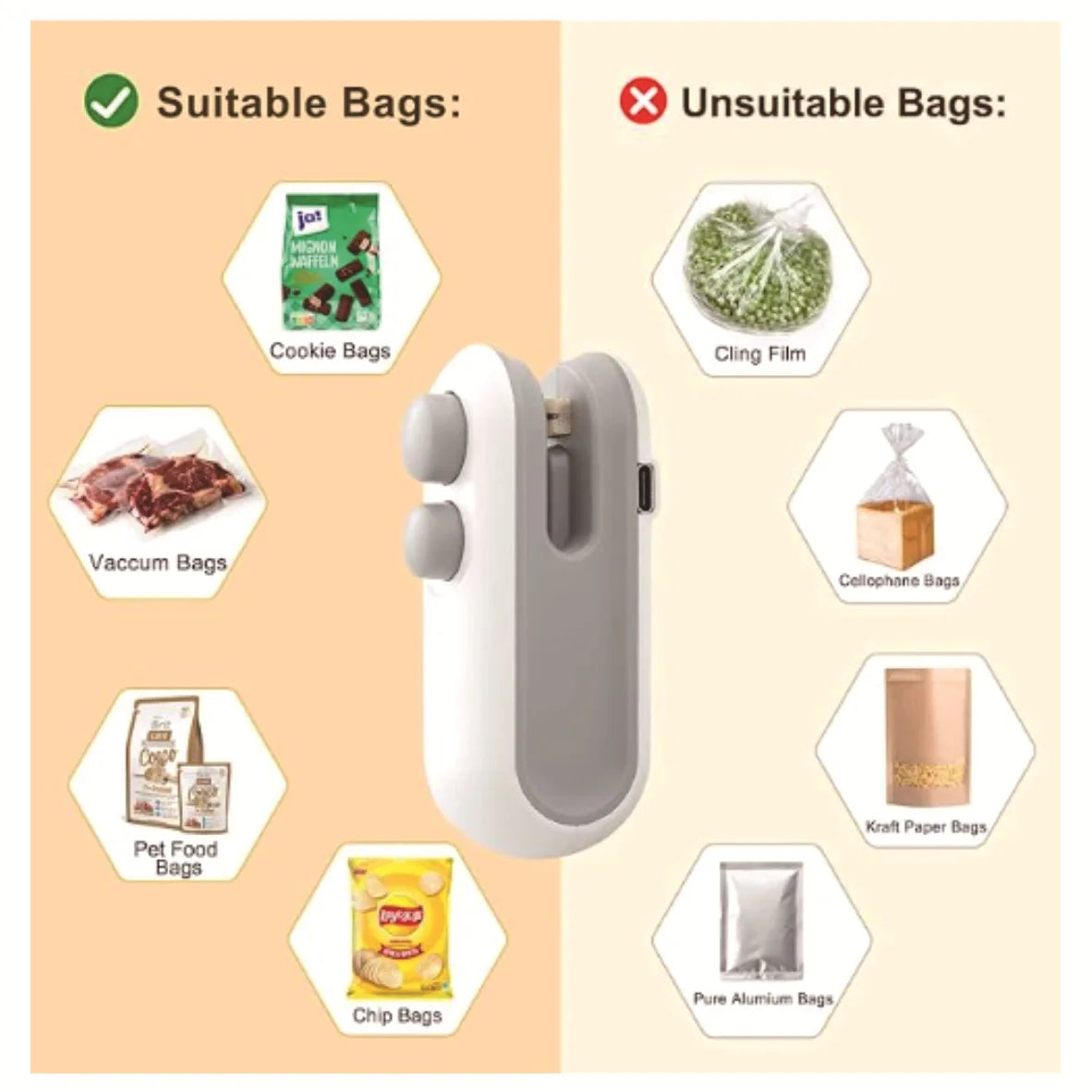 Mini Handheld Food Bag Sealer
