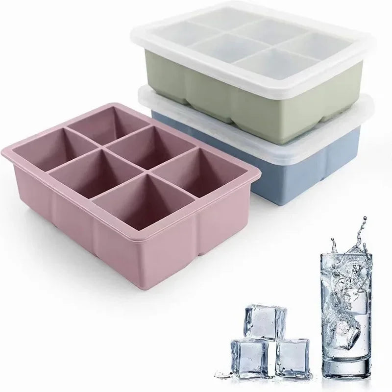 6-Cavity Silicone Ice Cube Tray