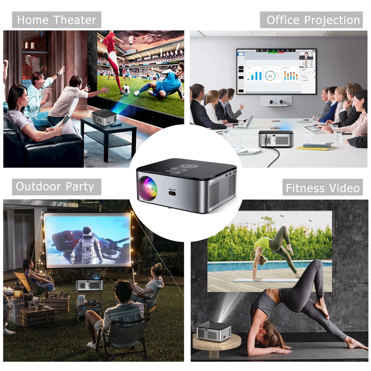 HORLAT T03 4K LED Projector