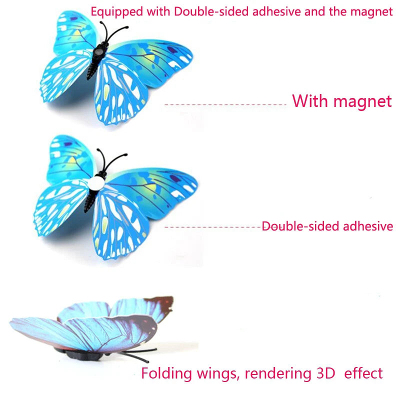 3D Butterfly Wall Stickers Set