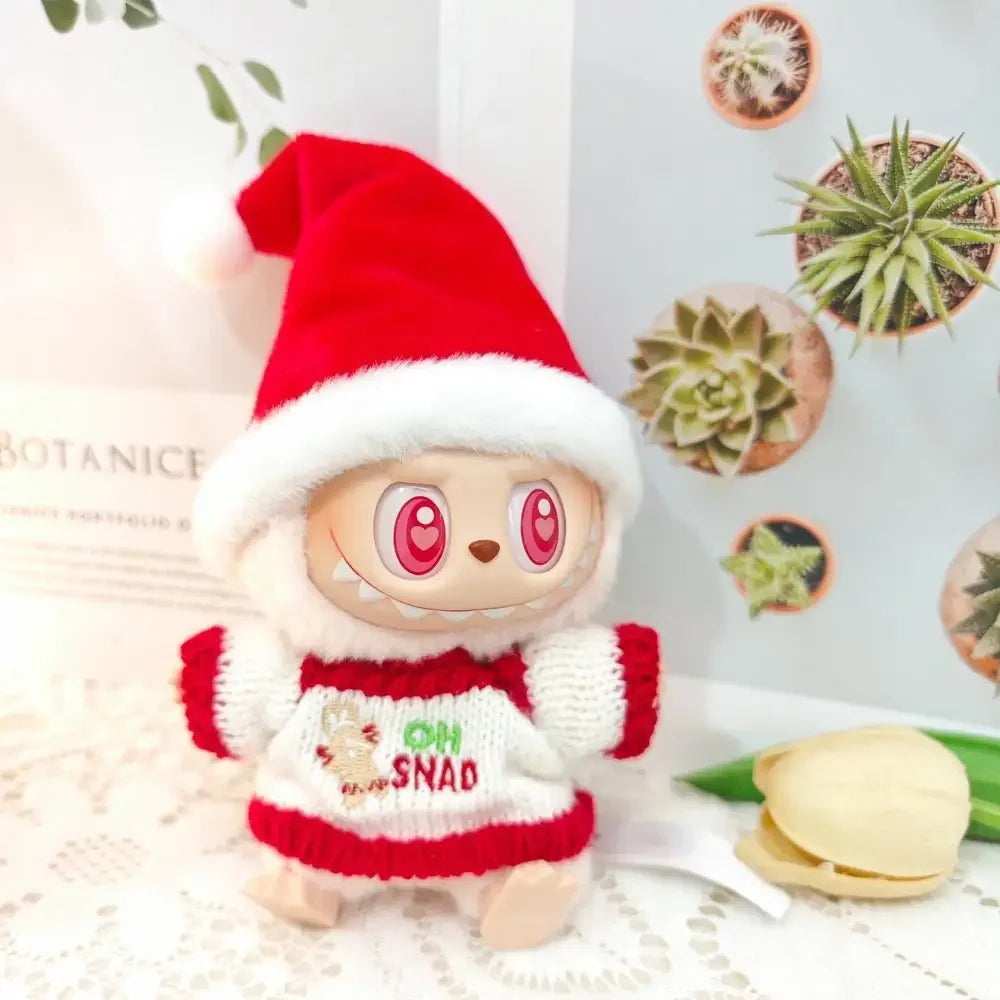 Labubu Plush Christmas Outfit Set