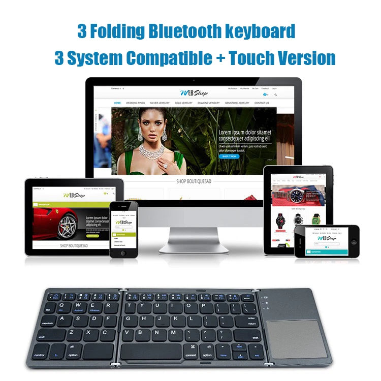 Folding Bluetooth Keyboard with Touchpad