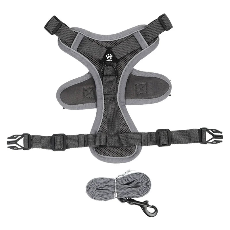 No-Pull Reflective Pet Harness Set