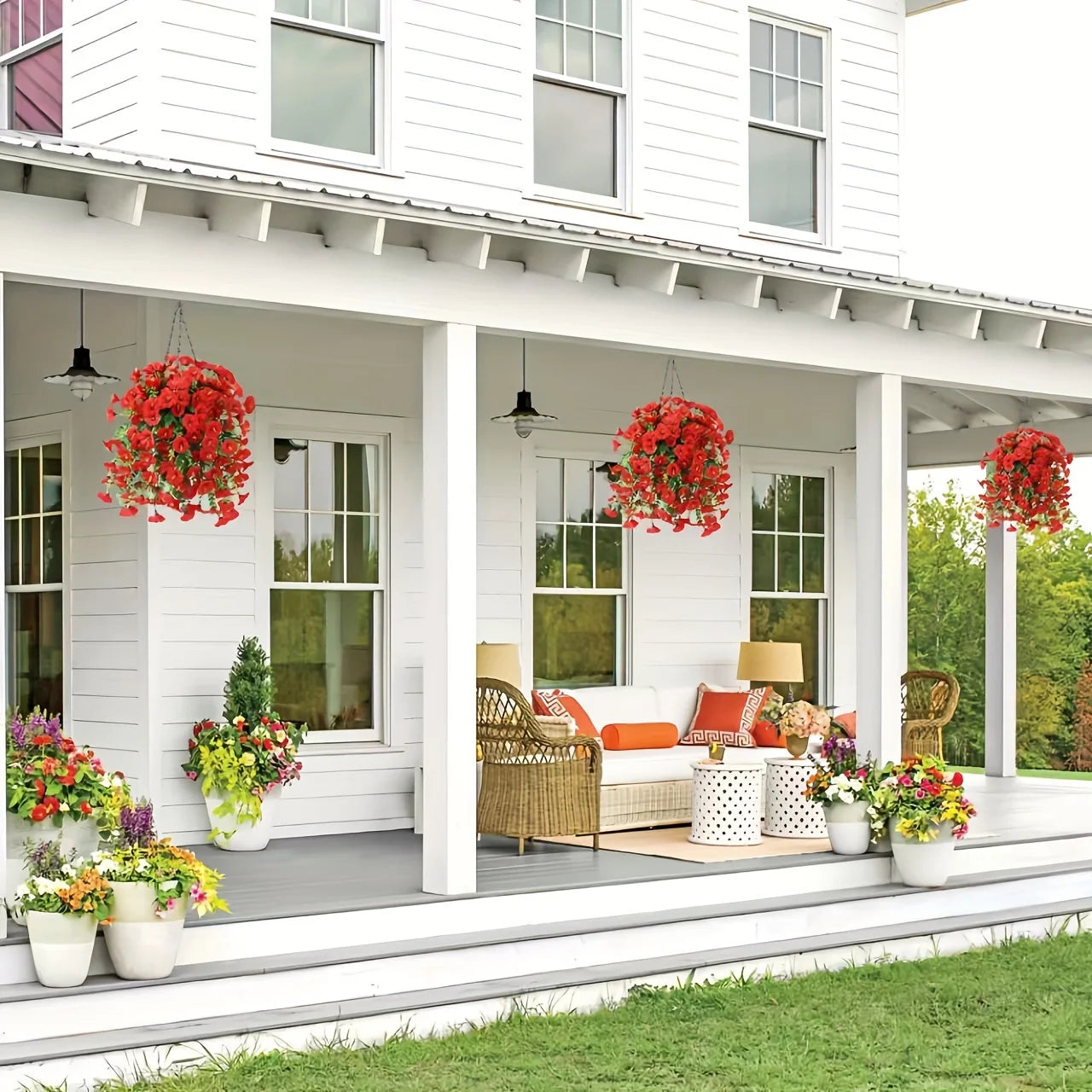 Flower Green Leaf String Lights