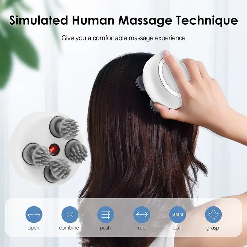 Electric Multi-Claw Head Massager
