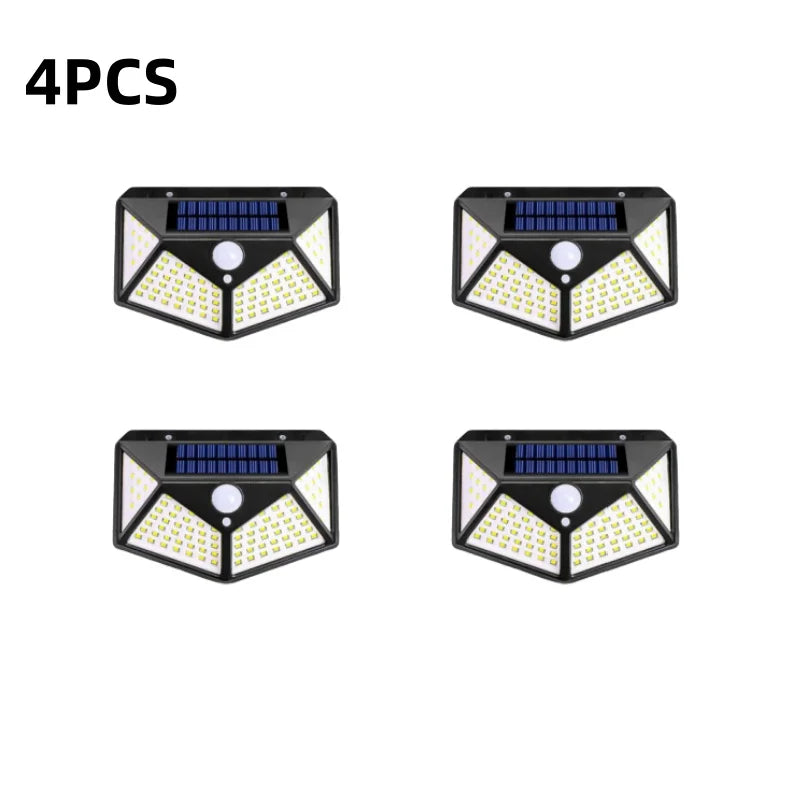 100 LED Solar Wall Light