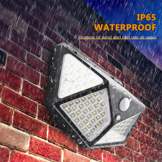 100 LED Solar Wall Light
