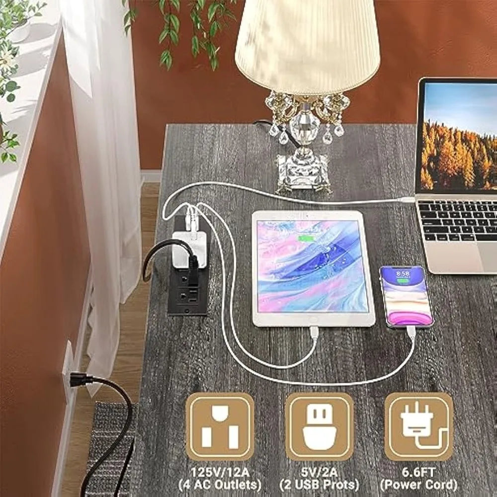 L Shaped Desk with Drawers