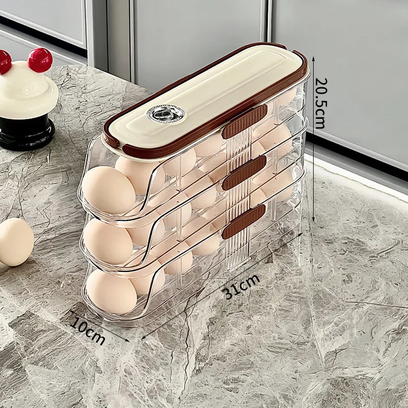 Multi-Layer Rolling Egg Storage