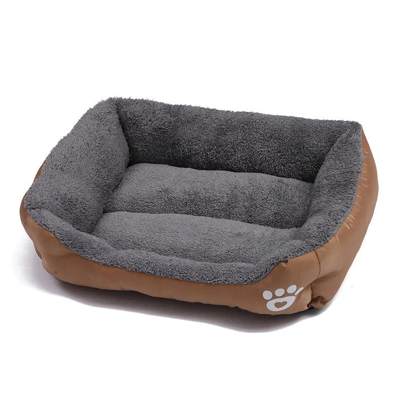 Large Square Plush Dog Bed