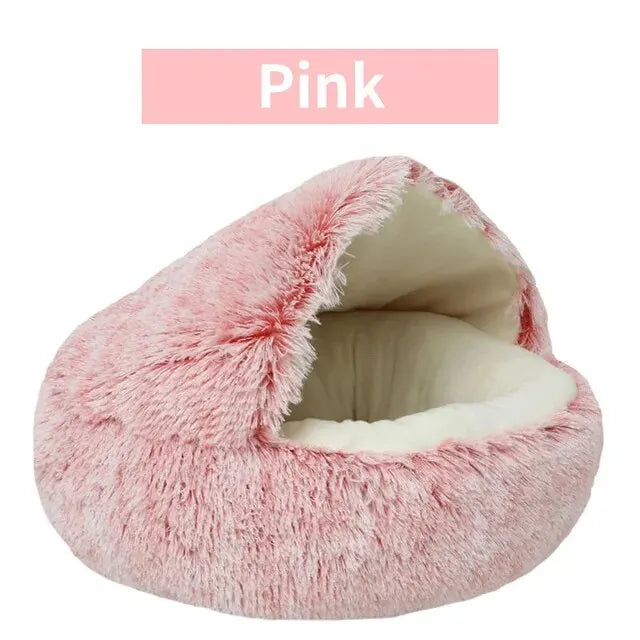 Cozy Plush Hooded Pet Bed