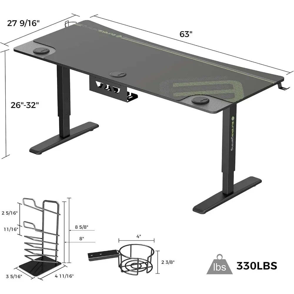 ANGDUO  63-Inch Adjustable Gaming Desk