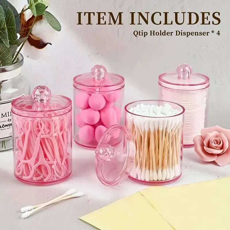 Transparent Cotton Swab Organizer Box