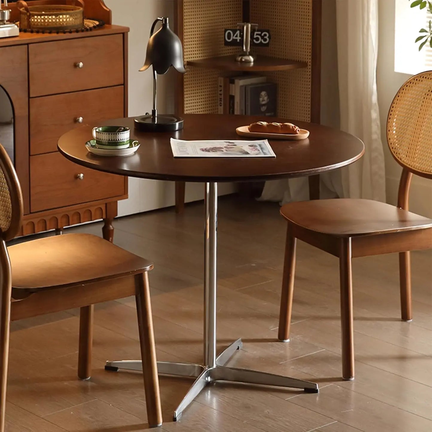 GUANGBAI Mid-Century Round Dining Table