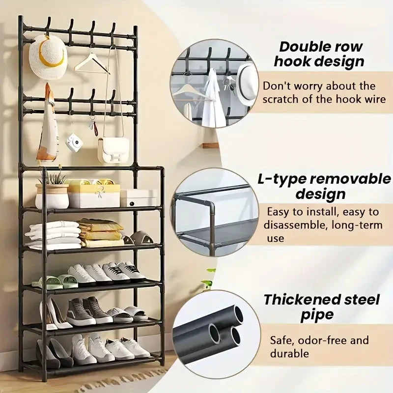Entryway Clothes & Shoe Rack