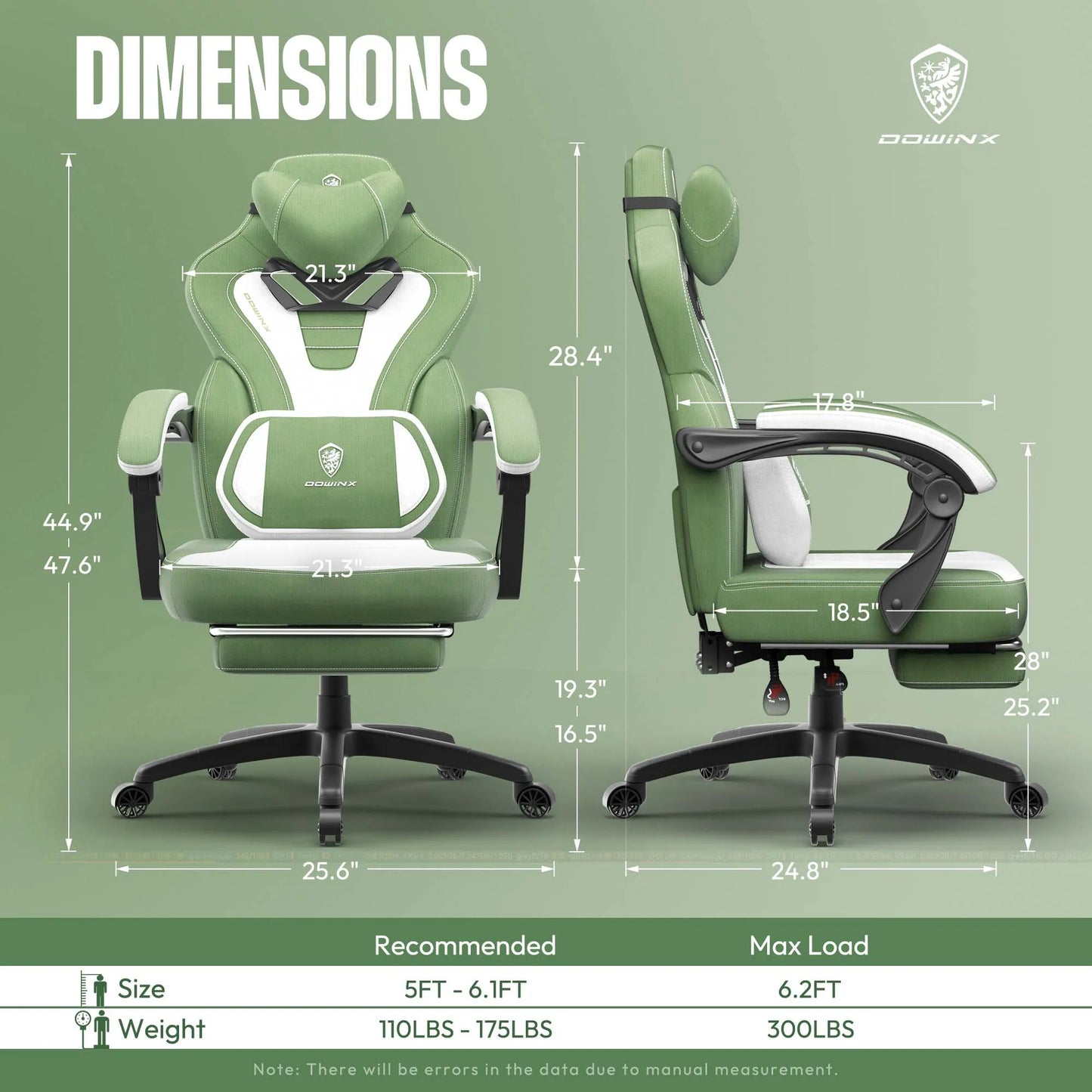 Dowinx Big & Tall Fabric Gaming Chair