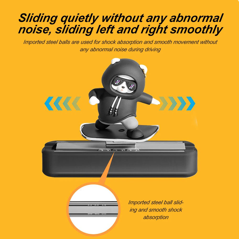 Skateboard Bear Car Dashboard Decor