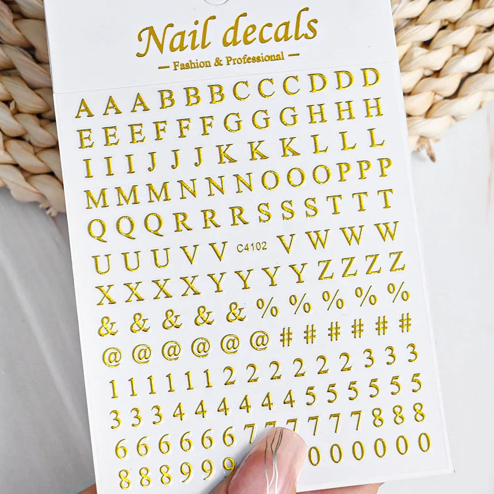 3D Metal Flame Nail Stickers