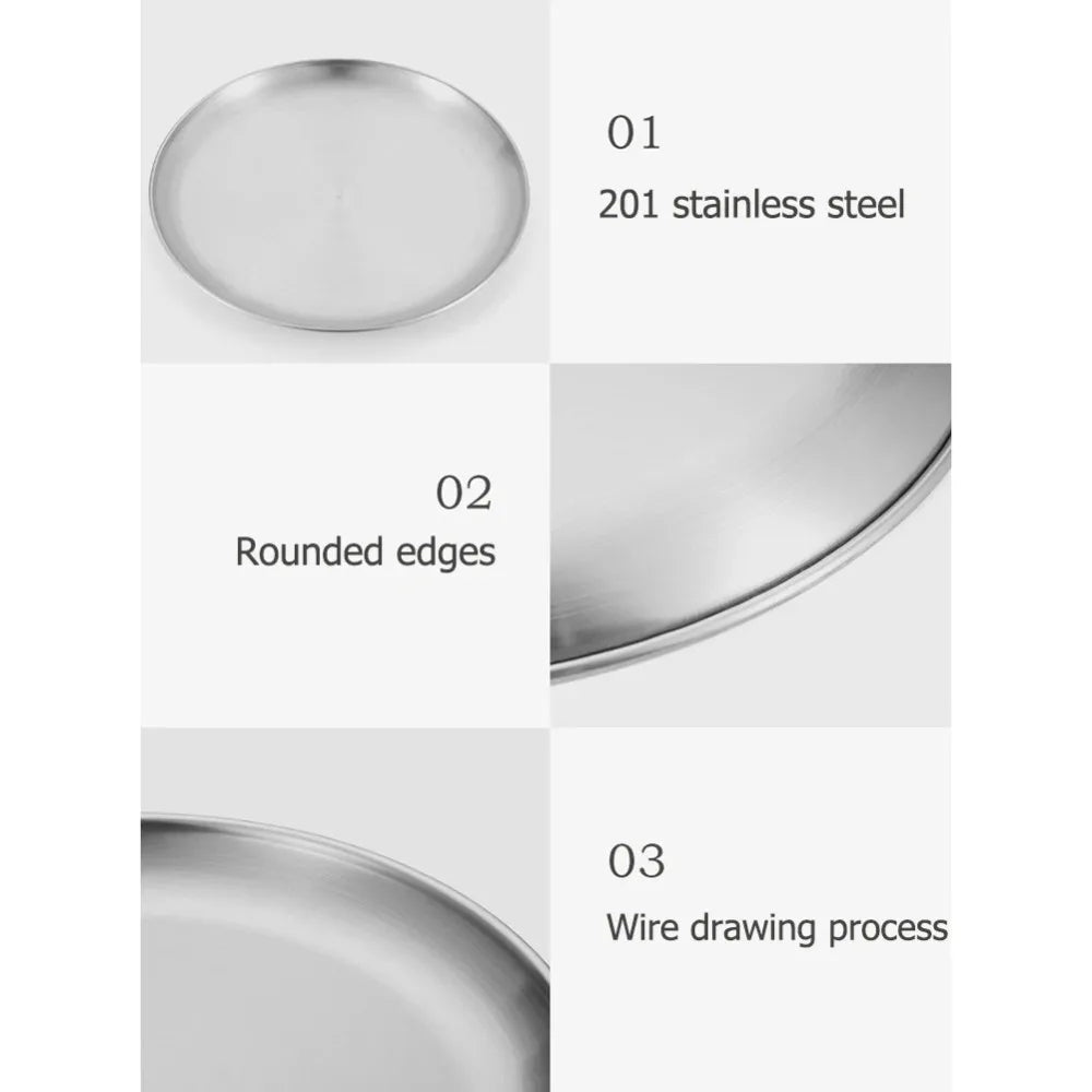Stainless Steel Camping Plates