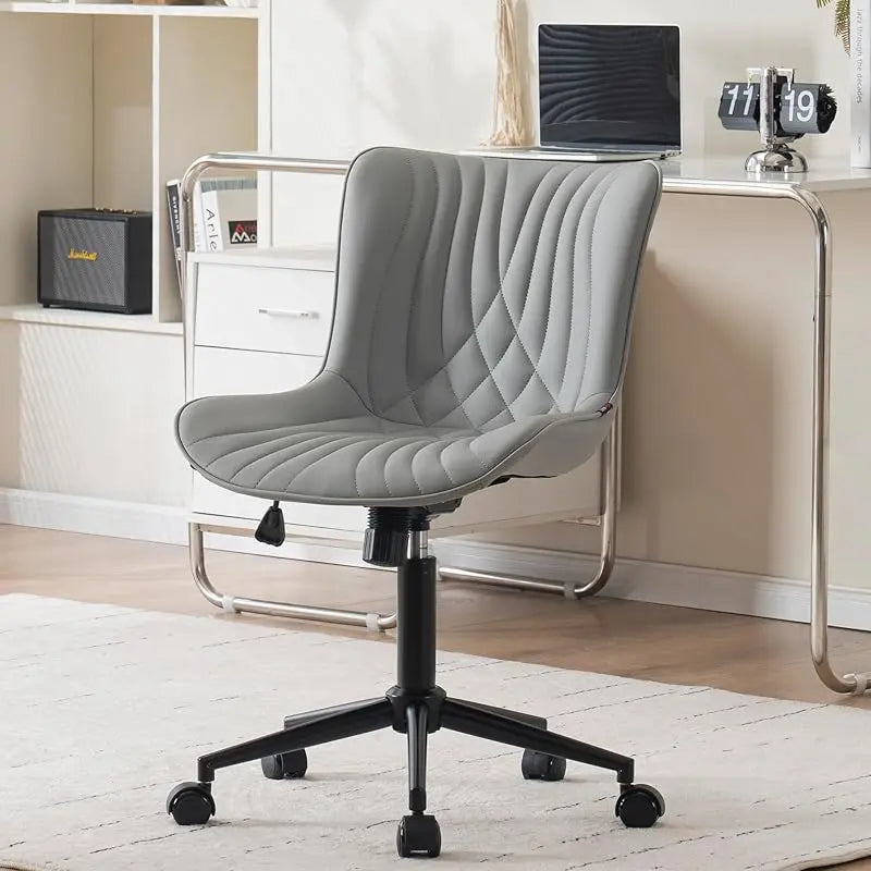 Modern Armless PU Office Chair