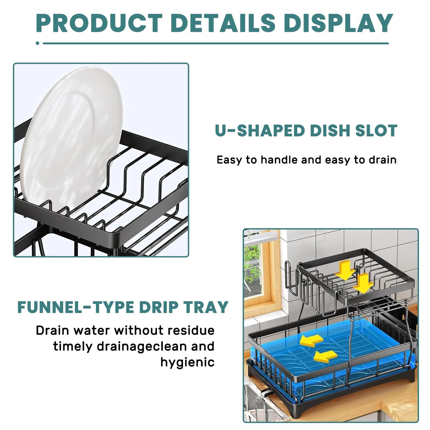 2-Tier Kitchen Dish Drying Rack