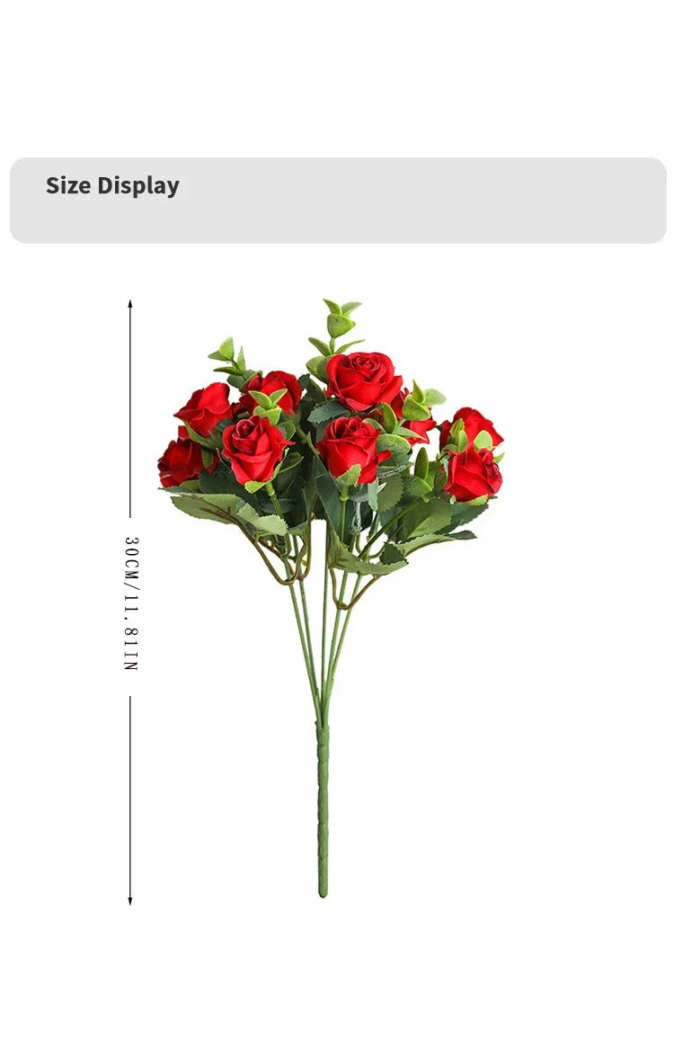 White Red Rose Peony Bouquet