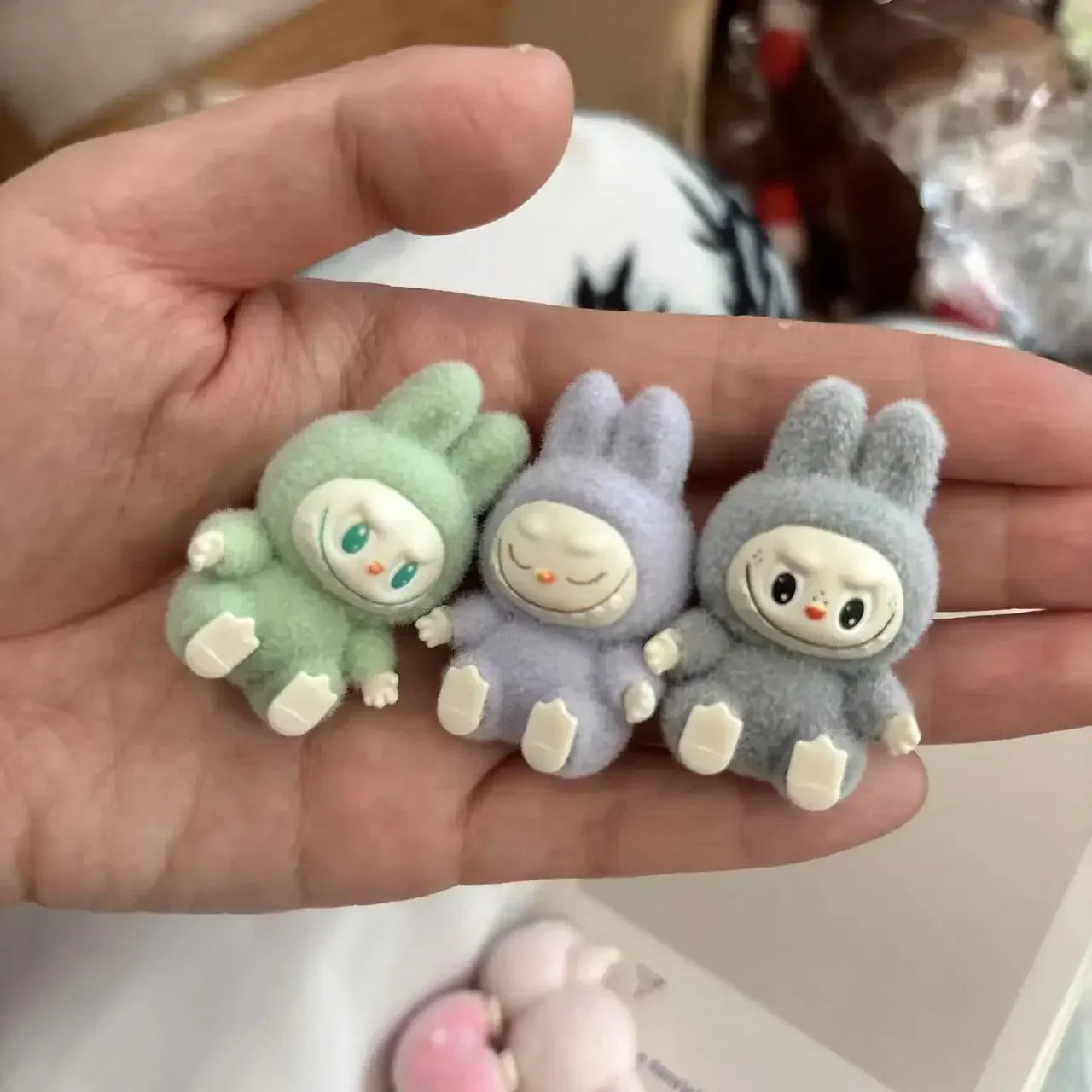 New Mini Labubu Sitting Posture Action Figure Dolls