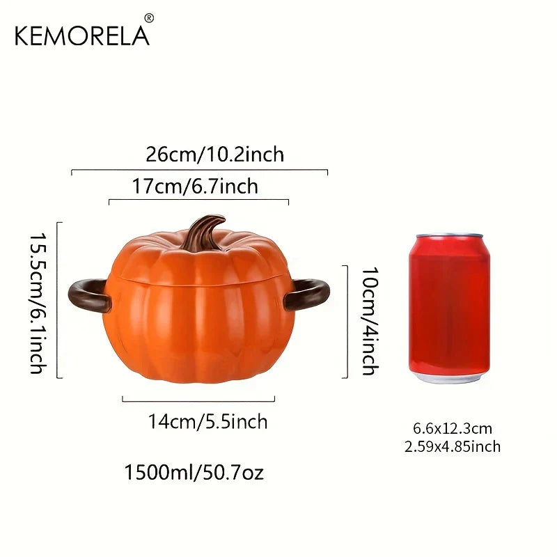 Ceramic Pumpkin Dutch Oven Pot