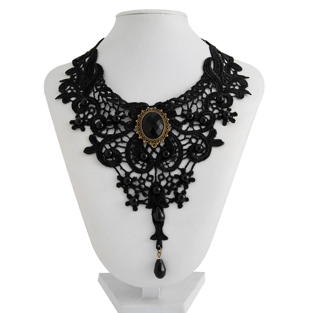 Vintage Gothic Black Lace Necklace
