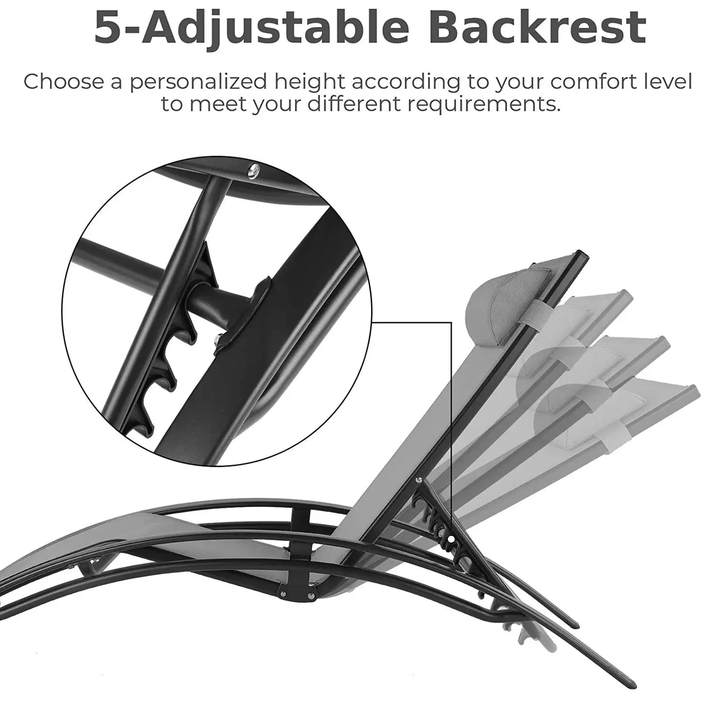 3-Piece Aluminum Sun Lounger Set