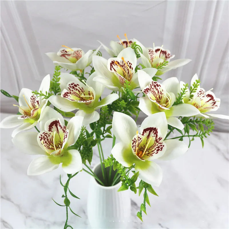 Artificial White Orchid Bouquet