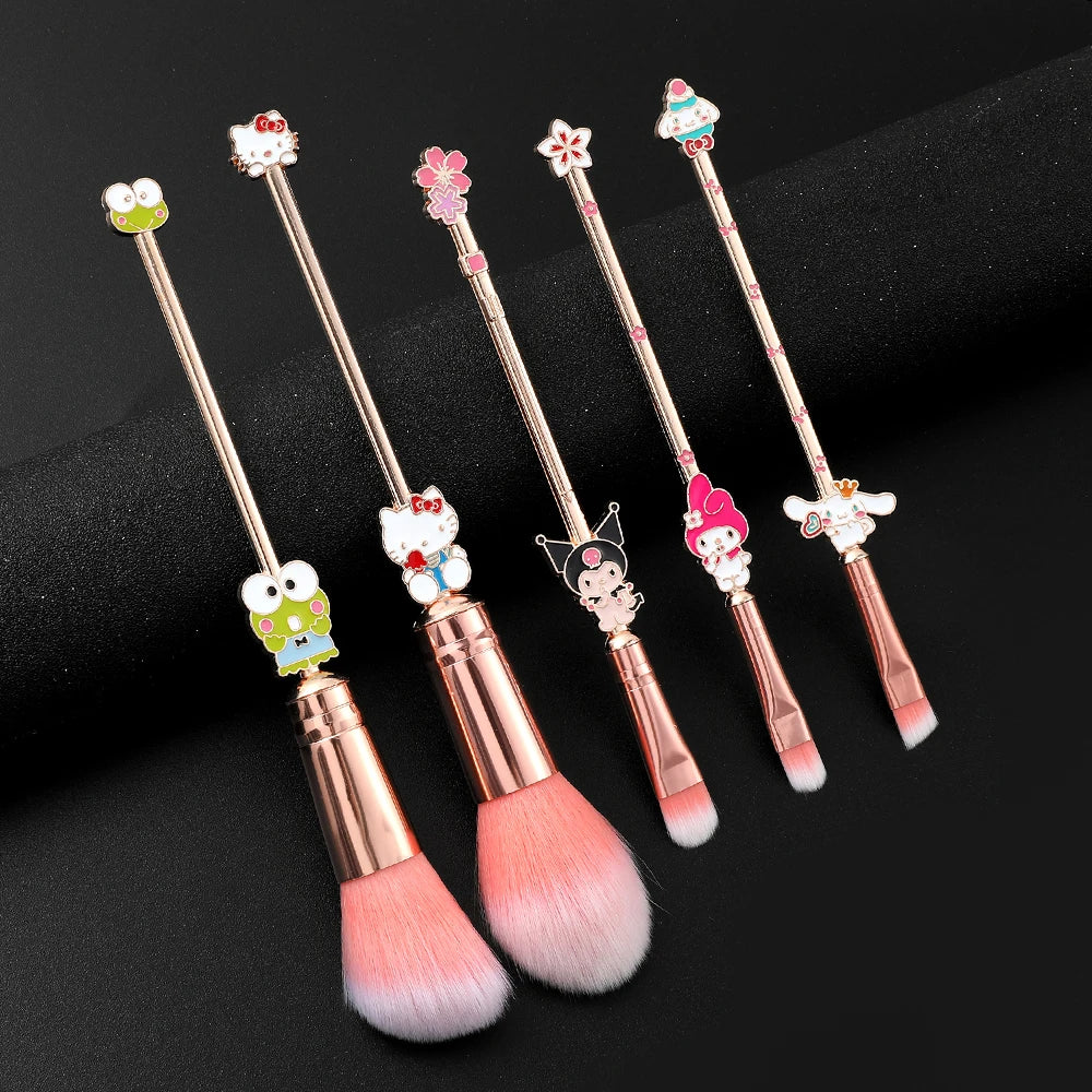 TAKARA TOMY 5PCS Kawaii Kitty Makeup Brush Set