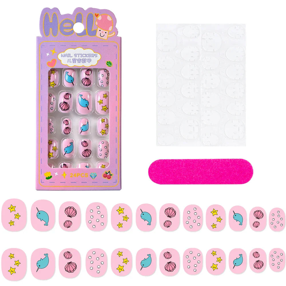 24Pcs Cute Bow Press-On Nails