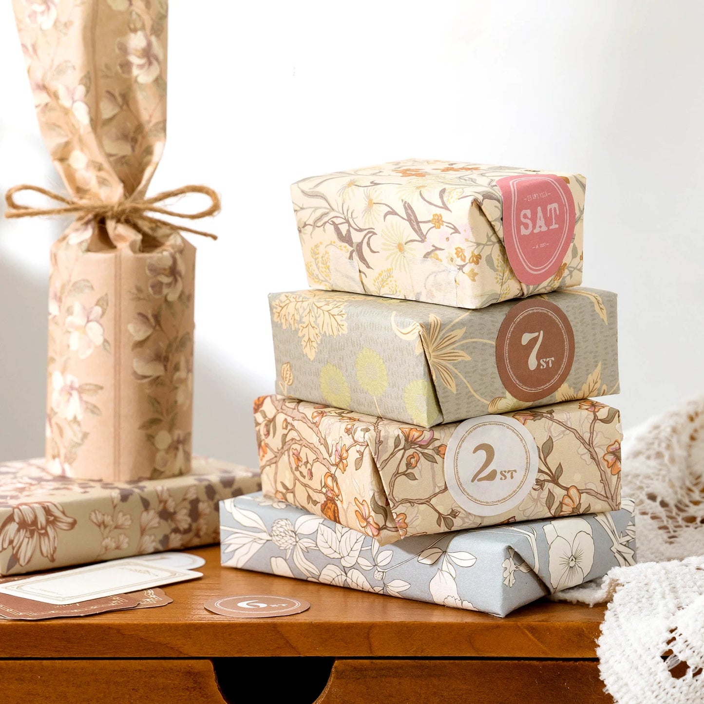 Vintage Floral Scrapbook Paper