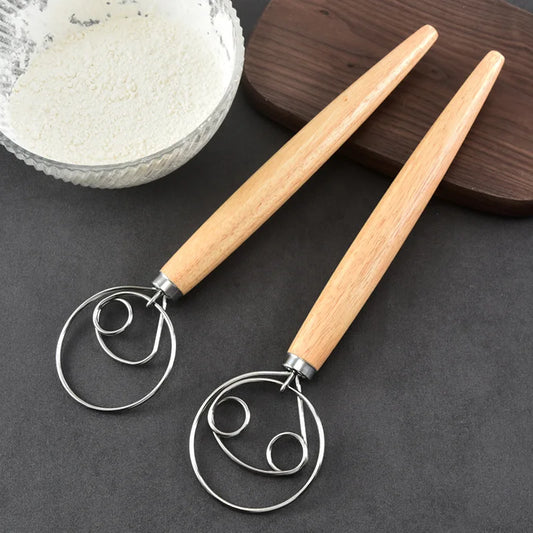Wooden Handle Danish Dough Whisk