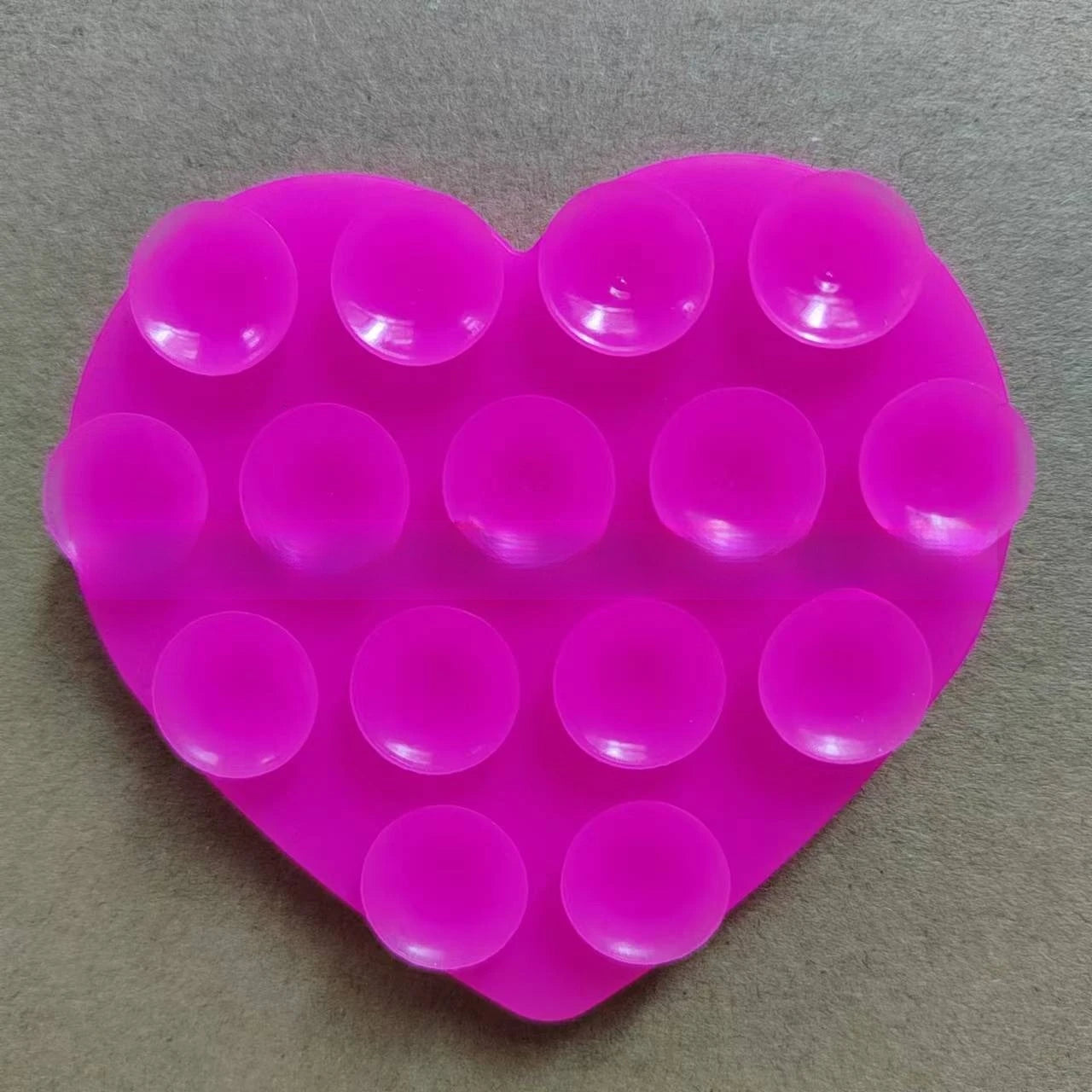 Heart Shaped Silicone Suction Sticker