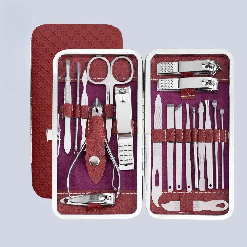 19Pcs Stainless Steel Nail Set