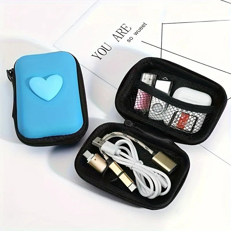 3D Heart Cable Storage Bag