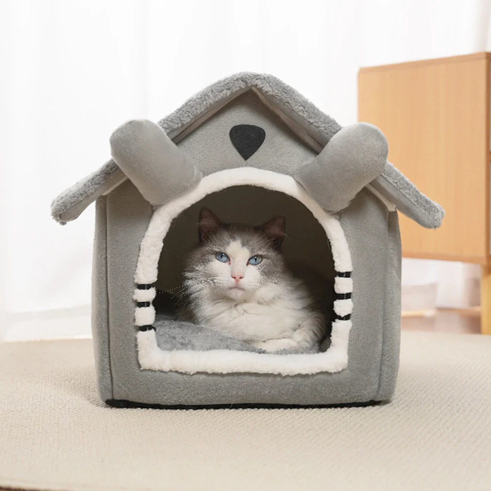 Gray Detachable Semi-Enclosed Pet House