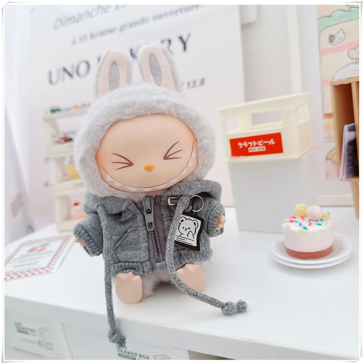 BULINBULIN Labubu Hoodie Pendant Outfit Set