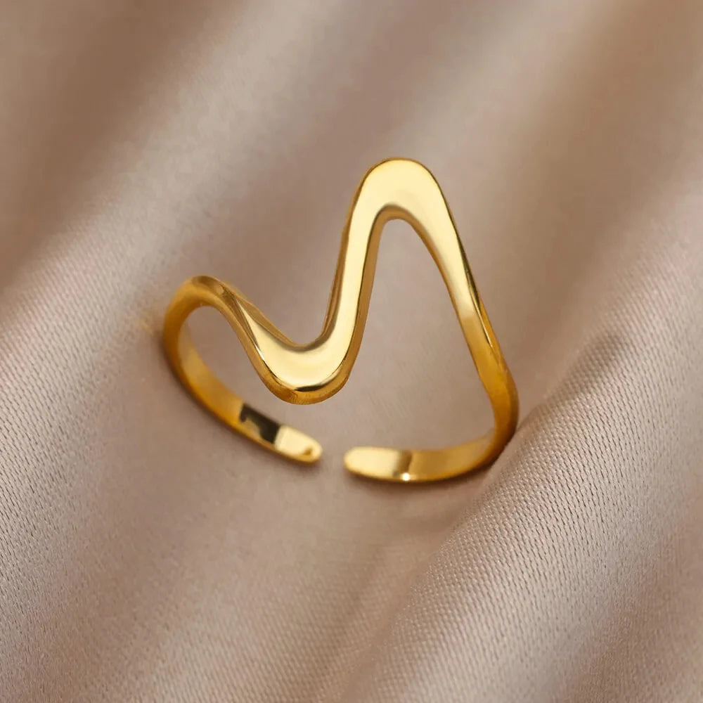 HPTOTMG 316L Gold Stainless Ring