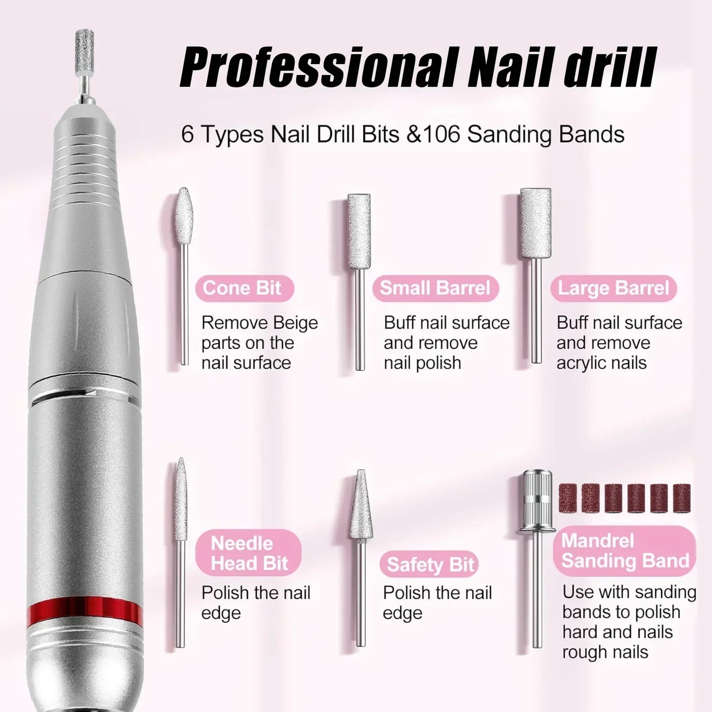 Portable Electric Nail Drill Sander