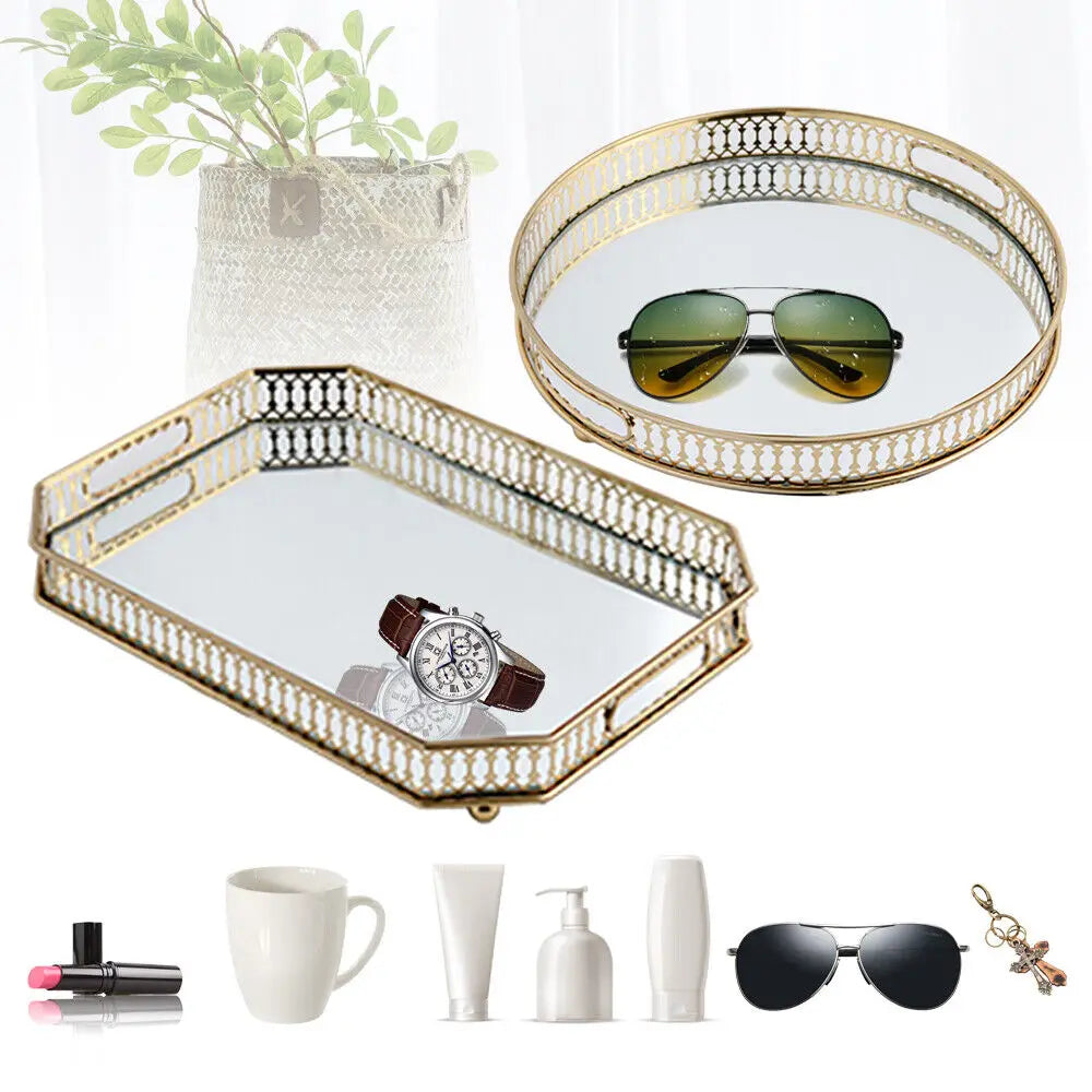 Mirror Glass Vanity Tray