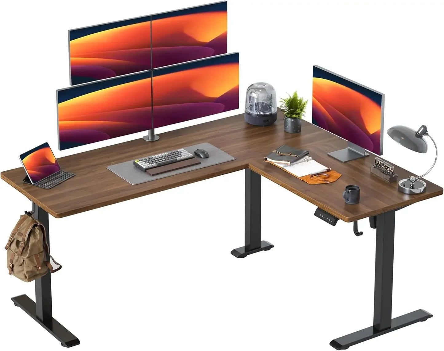 HUANZHUANG L-Shaped Adjustable Standing Desk