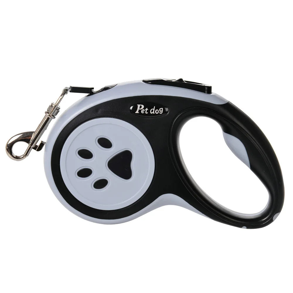 Retractable Bone Paw Print Leash